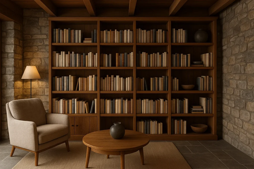 Bibliothèque en pierre naturelle Haute-Savoie